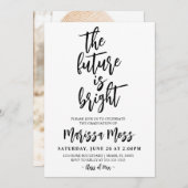 未来は明るい卒業招待状 招待状 (正面/裏面)