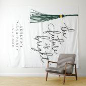 未来は明るい緑のタッセルモダン タペストリー (インサイチュ(横))