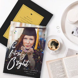 未来は明るい脚本はっきりしたの卒業写真 案内状