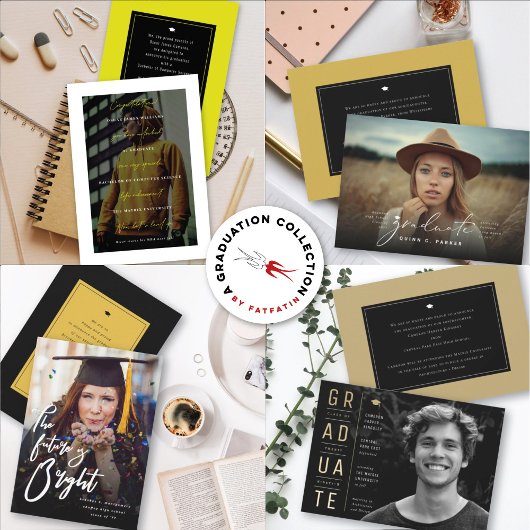 未来は明るい脚本はっきりしたの卒業写真 案内状