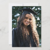 未来は明るい黄色の卒業パーティーの写真 招待状 (裏面)