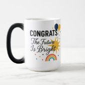 未来は明るい – おめでとう熱を明らかにするマグカップ モーフィングマグカップ (左)