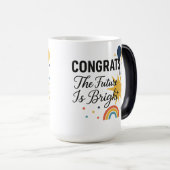 未来は明るい – おめでとう熱を明らかにするマグカップ モーフィングマグカップ (正面右)