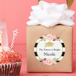 未来は明るい |フローラグラム大学院賛成 ラウンドシール