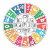 未来は明るく機会満載 シール (正面)