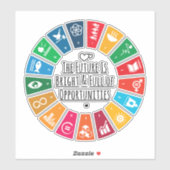 未来は明るく機会満載 シール (シート)