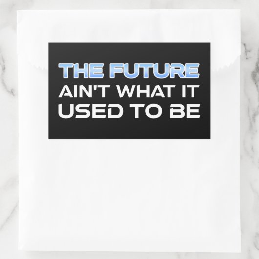 未来は昔のものではない 長方形シール (バッグ)