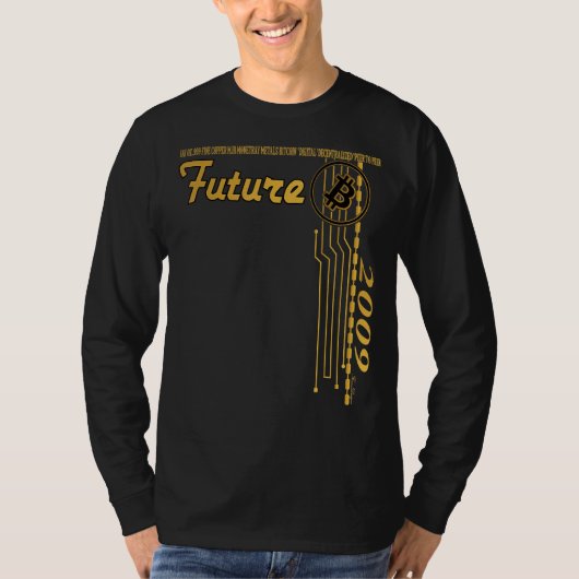 未来は暗号暗号通貨トレーダーBtcコインB Tシャツ (正面)