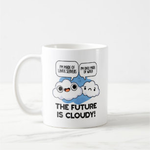 未来は曇り天気のコンおもしろいピュータ コーヒーマグカップ
