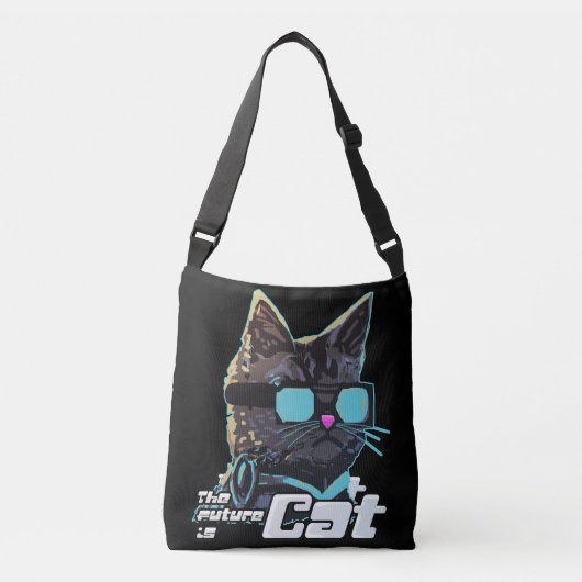 未来は猫 クロスボディバッグ (正面)