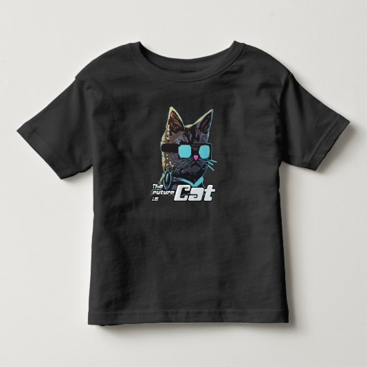 未来は猫 トドラーTシャツ (正面)