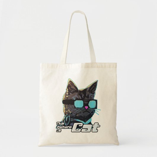 未来は猫 トートバッグ (正面)