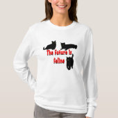 未来は猫 Tシャツ (正面)
