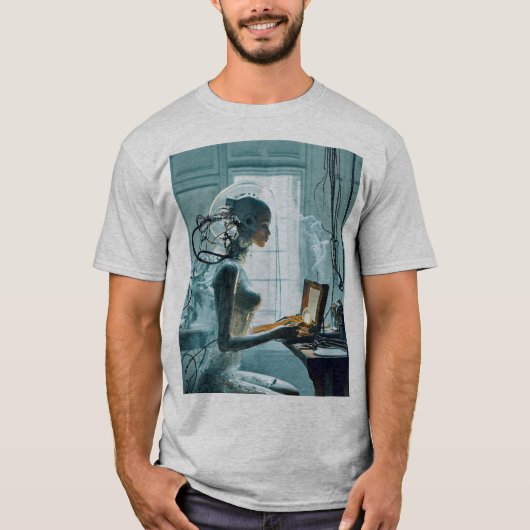 「未来は知性に出会う」 Tシャツ (正面)