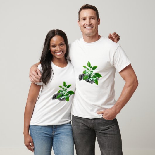 未来は緑:エコフレンドリーロボット Tシャツ (ユニセックス)