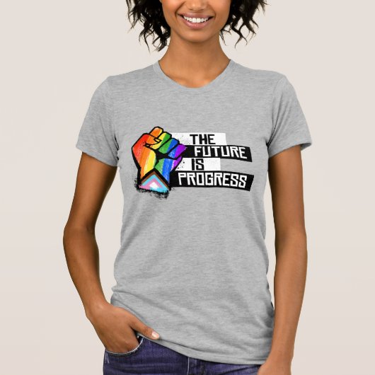 未来は進歩 Tシャツ (正面)