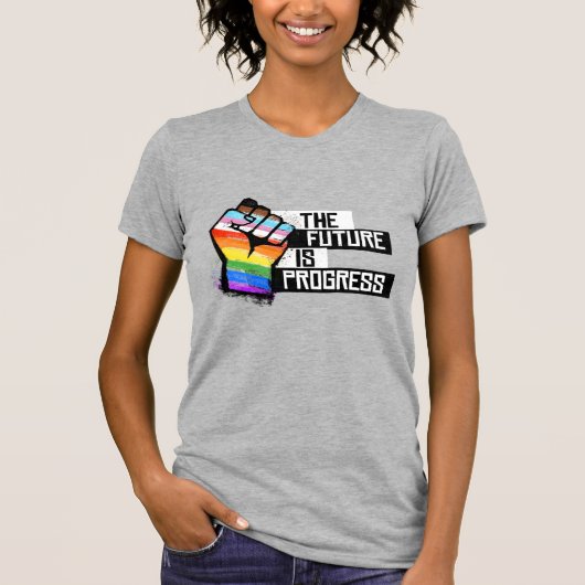 未来は進歩 Tシャツ (正面)