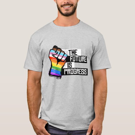 未来は進歩 Tシャツ (正面)