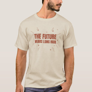 未来は長毛だ Tシャツ