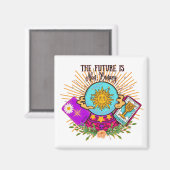 未来は非二値クリスタルボール マグネット (正面/裏面)