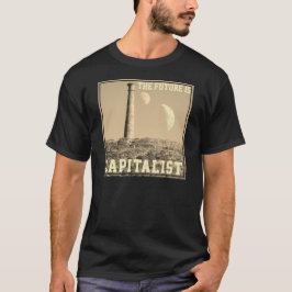 未来は、2つの月とタワーを持つ資本家 Tシャツ
