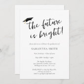 未来はBright Script Graduation Capパーティー 招待状 (正面/裏面)