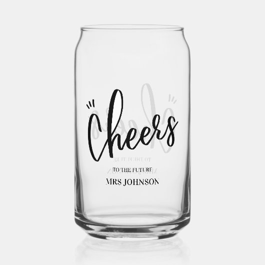 未来へのミニマル応援MRSブライダルシャワー ガラス缶 (正面)