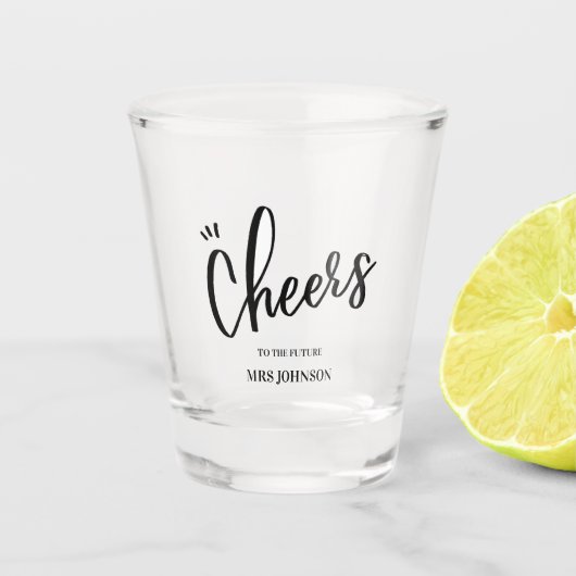 未来へのミニマル応援MRSブライダルシャワー ショットグラス (正面)