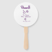 未来への応援ミセス花嫁の名前パープルドードルを追加 ハンドファン (裏面)