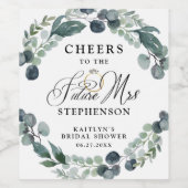 未来への応援ミセス・グリーンリーブライダルシャワー ワインラベル (シングルラベル)