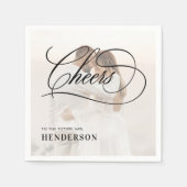 未来への応援ミセス・フォトブライダルシャワー スタンダードカクテルナプキン (正面)