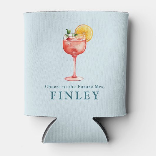 未来への応援ミセス・ライトブルーブライダルシャワー 缶クーラー (正面)