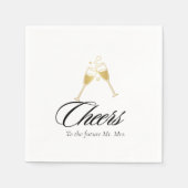 未来への応援ミセス・婚約パーティ スタンダードカクテルナプキン (正面)