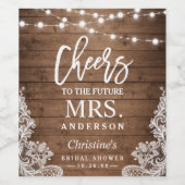 未来への応援MRS素朴 Wood String Lights ワインラベル (シングルラベル)