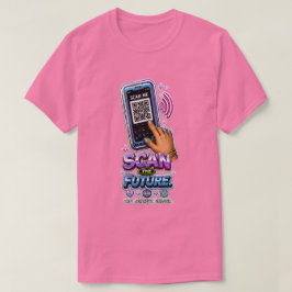 未来をスキャン – サイバー・テックの未来感あふれるグリッチデザイン Tシャツ