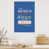 未来を予測す最高のる方法はエイブラハム・リンカーン ポスター (キッチン)