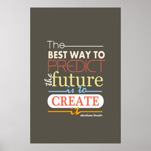 未来を予測す最高のる方法をエイブラハム・リンカーン ポスター (正面)
