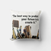 「未来を作成」装飾用クッション クッション (正面)