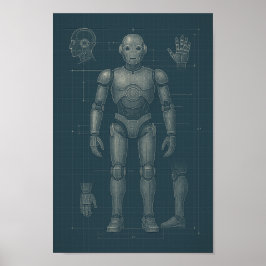 未来を切り開く：一度に1つの設計図 ポスター