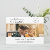 未来を祝うミスター&ミセス婚約写真パーティー 招待状 (スタンド正面)