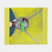 未来を見る フリースブランケット (正面(横))