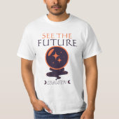 未来を見る 水晶玉 占い ハロウィン Tシャツ (正面)