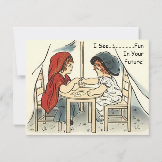 未来を語る少女が子どもの招待状 招待状 (正面)