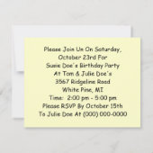 未来を語る少女が子どもの招待状 招待状 (裏面)