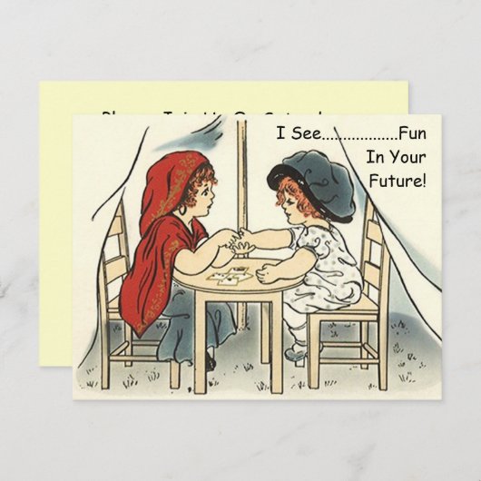 未来を語る少女が子どもの招待状 招待状 (正面/裏面)