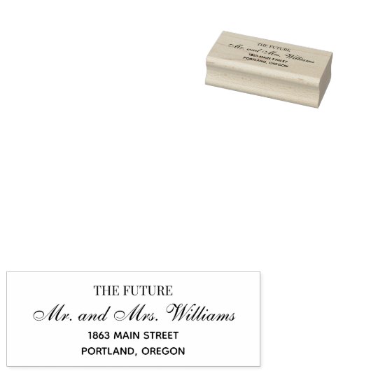 未来エレガントな結婚式差出人住所 ラバースタンプ (押印)