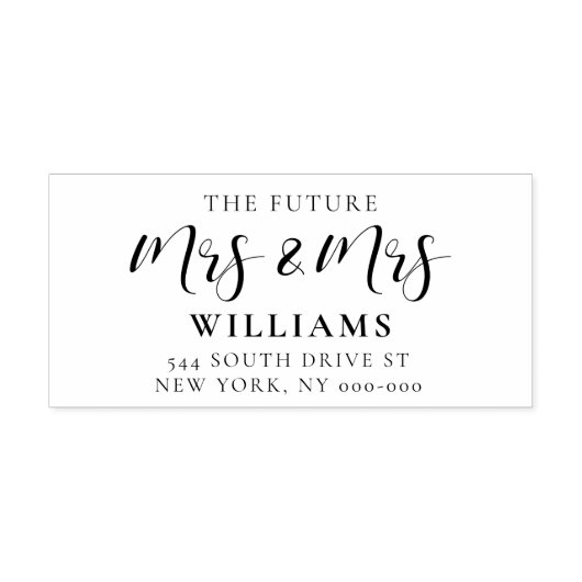 未来エレガントのミセス結婚ズ差出人住所 セルフインキングスタンプ (デザイン)