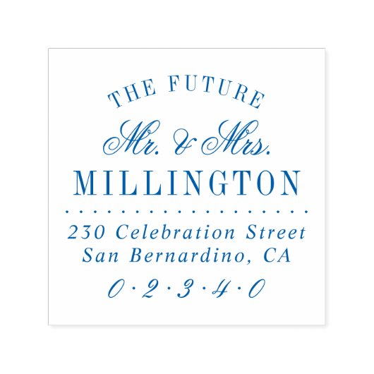 未来エレガントのミセス結婚差出人住所 セルフインキングスタンプ (デザイン)