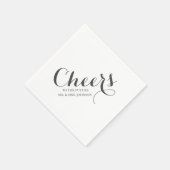 未来エレガントのミセス・ネームシンプル結婚ズ スタンダードカクテルナプキン (角)