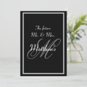 未来エレガントのミセス・モノグラム結婚式招待状 招待状 (スタンド正面)